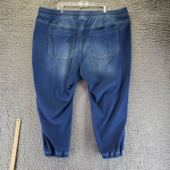 Lane Bryant Jeans Womens Plus 24 Blue Elastic Drawstring Casual Jogger Denim - Picture 9 of 10